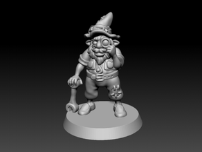 supportless gnome Kreatur dnd Halbling held Humanoide steampunk Tüftler 3d print model - Mito3D