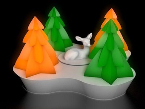 adventskranz adventskalender advent takvimi çelenk Noel dekorasyon süslemeleri Baba ağacı geyik garland tatil led ışık şerit neopixel ren geyiği santa tanne tannen tannenbaum ağaç xmas 3d print model - Mito3D