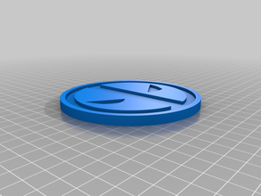 deadpool drink coaster logo 3d print model - Mito3D