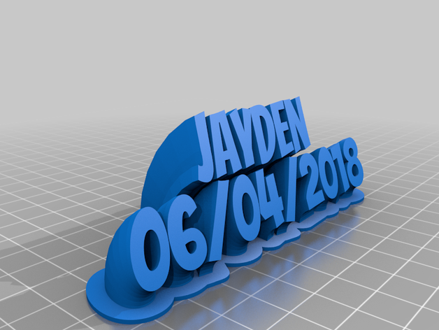 jayden özelleştirilmiş 3D print model - Mito3D