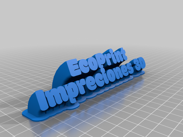 my customized sweeping 2-line name plate text 3D print model - Mito3D