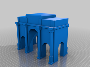 arc triomphe du carrousel architecture n scale 3d print model - Mito3D