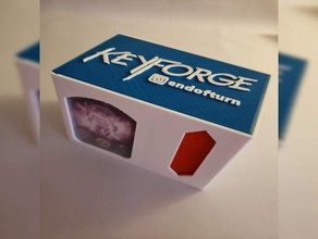 keyforge triple archon deck box card game token tray 3d print model - Mito3D
