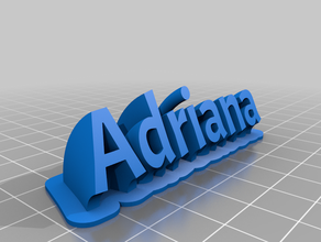 adriana customized 3d print model - Mito3D