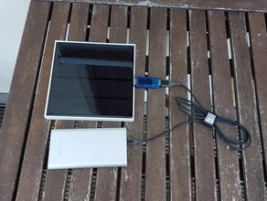 mobile solar charger 45 w 5v usb output light panel 3d print model - Mito3D