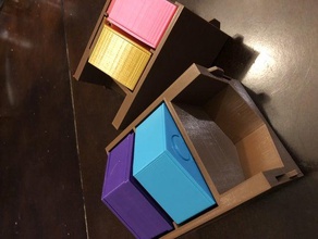 Siedler catan magnetischen Stücke, die modular box 3d print model - Mito3D