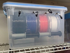 sterilite 20qt filament dry box v2 storage 3d print model - Mito3D