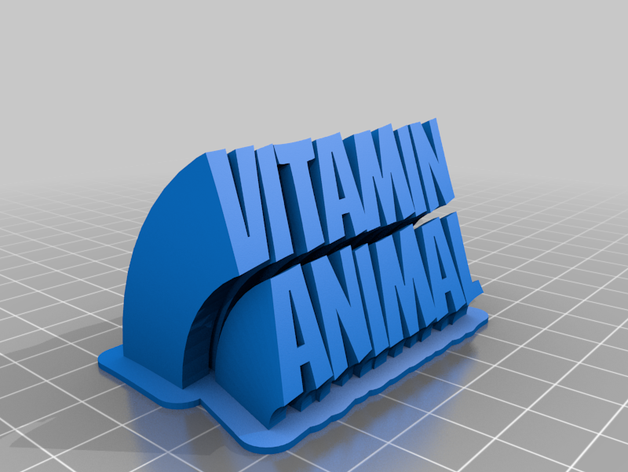 letras grandes vitamin animal customized 3D print model - Mito3D