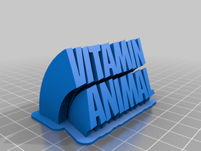 letras grandes vitamina animal personalizado 3d print model - Mito3D