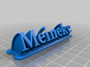 meineke name plate customized 3d print model - Mito3D