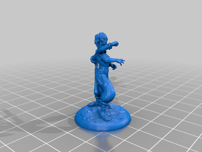 cuatro brazos femeninos monje no molestar dnd mini miniatura 3d print model - Mito3D