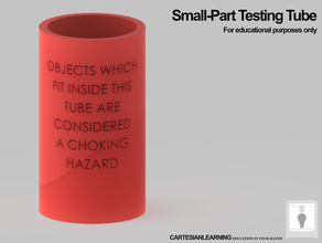 clp asfixia perigo tubo de ensaio educação haste 3d print model - Mito3D