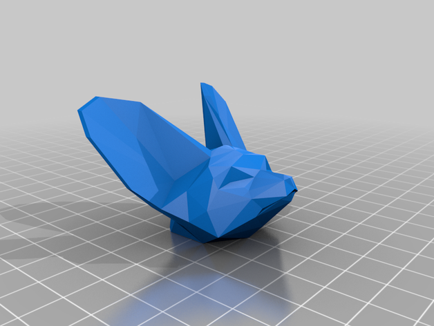 fennec fox head magnet remix fennec fox 3D print model - Mito3D