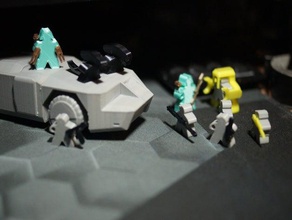 colonial meeples playset alien alienígenas do filme marines meeple predador 3d print model - Mito3D