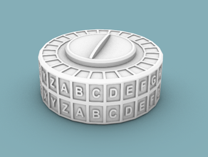 nicerc cipher disk 20 education encryption engineering puzzle 3d print model - Mito3D
