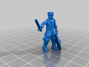 man-at-arms - rangers sombra profunda dnd em miniatura frostgrave mordheim pathfinder mini rosd 3d print model - Mito3D