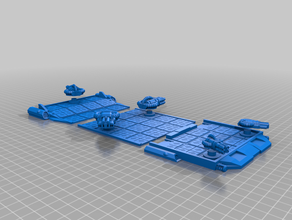 minimes star ship 1 pouce 28mm donjon de tuiles la grille navire l'espace supportless dessus table terrain tuile wargame 3d print model - Mito3D