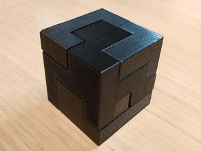 enclavamiento de rompecabezas cubo 2 Puzzle en 3d puzzle 3d print model - Mito3D