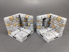 openforge 20 dungeon stone arrow slits dnd tiles miniatures openforge2 pathfinder rpg tabletop terrain tile 3d print model - Mito3D