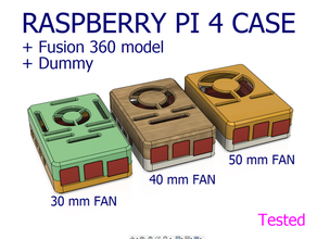 raspberry pi 4 b ventoinha de 30 mm 40 50 fusão 360 fictício fusion360 framboesa pi4 pi4b caso 3d print model - Mito3D