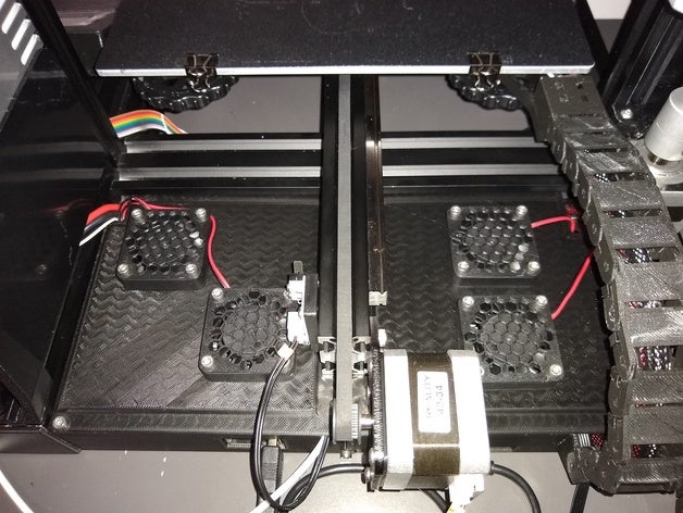 duplo ventoinha de 40 mm tampas ender 3 pro aio caso 40mm fã tampa da grelha montagem ventilador creality acessórios mods atualização o ensino tecnologia 3D print model - Mito3D