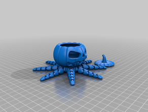 assustador mini jack o'lantern polvo 3d print model - Mito3D