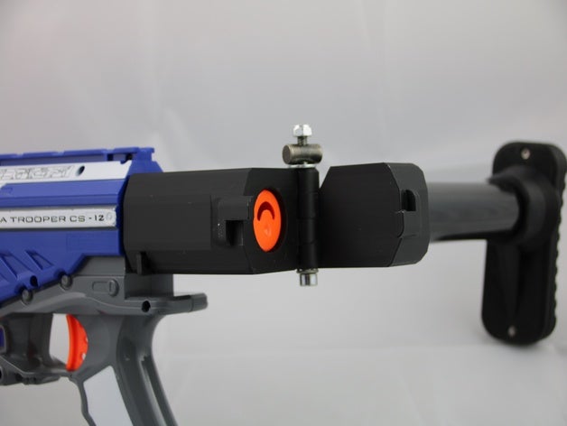 nerf estoque adaptador dartblaster nerfgun blaster gun mod 3D print model - Mito3D