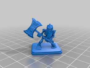 dwarf skeleton custom dnd miniature expansion heroquest kellers keep rpg tabletop gaming 3d print model - Mito3D