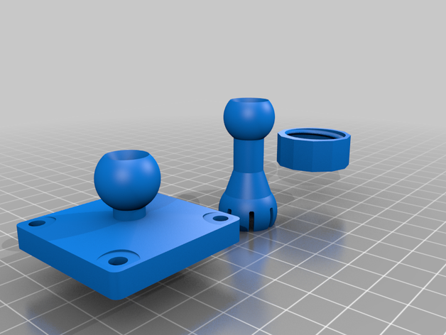 mon personnalisée de bal et rotule personnalisé 3D print model - Mito3D