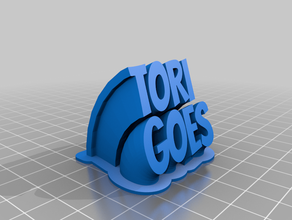 tori goes plate customized 3d print model - Mito3D