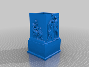 baptismal font planter box decoration self watering 3d print model - Mito3D