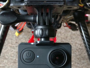 action cam gopro camera holder screw mount actioncam drone 3d print model - Mito3D