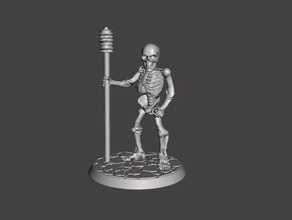 undead skeleton cannon crew loading member - 28mm 25mm 30mm 32mm army catapult dnd miniature figure frostgrave mini miniatures necromancer skull warhammer warmachine warrior 3d print model - Mito3D