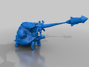missile offence turtle - mot underhiver inquisimunda mastiff necromunda 3d print model - Mito3D