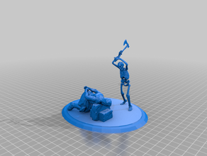 end nigh axe roman soldier skeleton 3d print model - Mito3D