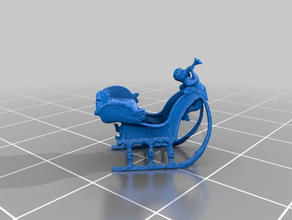 old timey cupid sled 28mm 3d print model - Mito3D