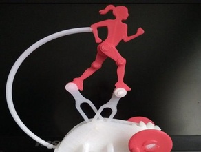 mechanical running girl toy 3d print model - Mito3D