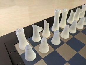 modern design chess set small resin printer 3d print model - Mito3D