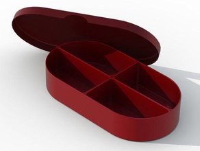 oval box lid 3d print model - Mito3D