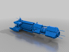 viev battlecannon artillary future gaming infinite space miniature spaceship 3d print model - Mito3D