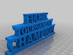 euchre Turnier-Trophäe trophy 3d print model - Mito3D