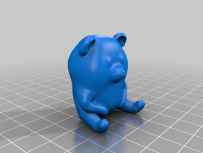 seduta panda animale animali orso scolpire la scultura zbrush 3d print model - Mito3D