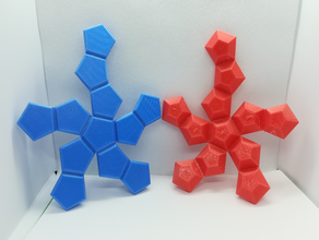 pallone da calcio pieghevole dodecaedro flessibili di filamento platonico 3d print model - Mito3D