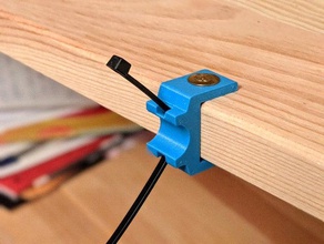 cable holder ikea ivar shelf clip management ziptie 3d print model - Mito3D