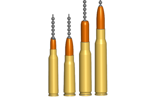 rifle de municiones extracción la bola cadena llavero perilla manija fob remates 223 762x39 munición bala las balas con mando a distancia tire 3d print model - Mito3D