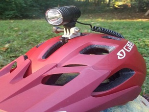 gopro style helmet mount action cam camera bike bmx cycling headlamp light mtb ziptie 3d print model - Mito3D