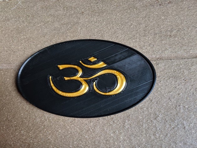 om coaster drink lo yoga 3D print model - Mito3D