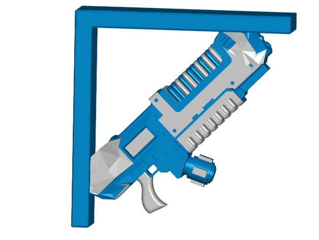 plasma rifle shelf bracket nuclear tape mount support 3D print model - Mito3D