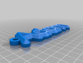 my customized name keychain 3d print model - Mito3D
