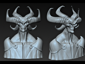 diablo cape demon devil horns man 3d print model - Mito3D